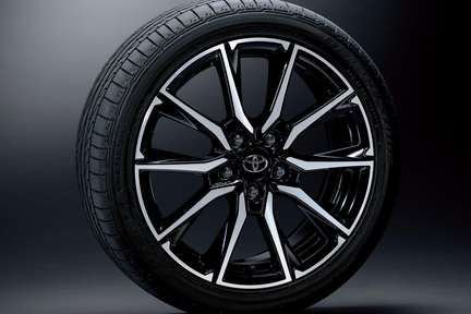 215/45R18タイヤ(ブリヂストンPOTENZARE050A)&7J専用アルミホイール(エンケイ製ブラック塗装+切削光輝&リム段差仕様)+専用センターオーナメント